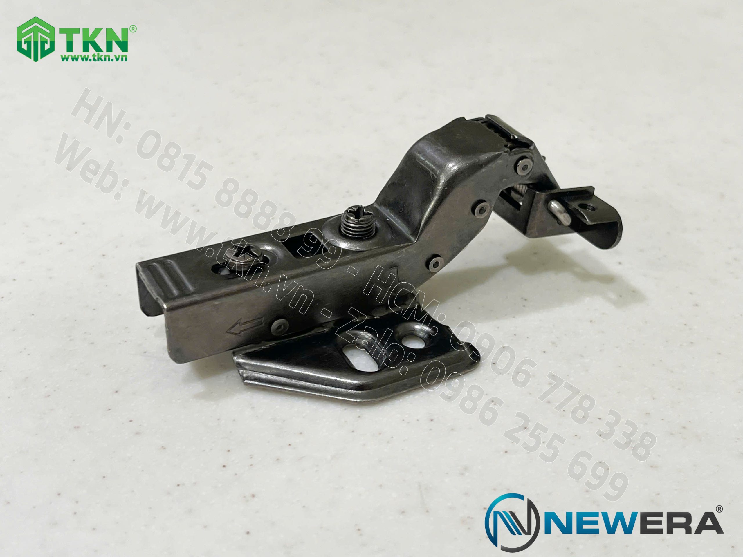 Bản lề cong nhiều NewEra khung nhôm giảm chấn piston đồng dùng cho cánh kính khung nhôm 399C 2