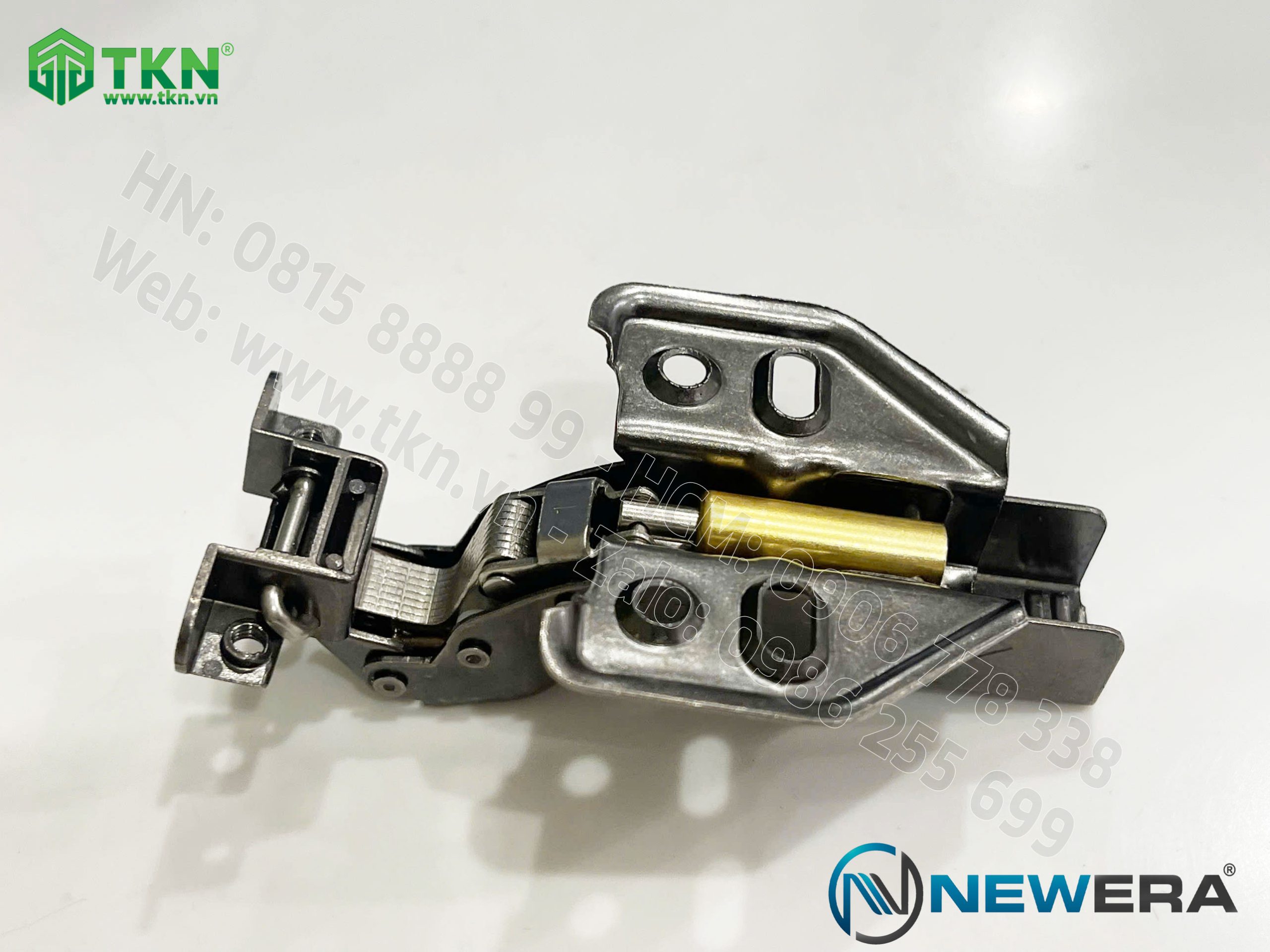 Bản lề cong nhiều NewEra khung nhôm giảm chấn piston đồng dùng cho cánh kính khung nhôm 399C 6