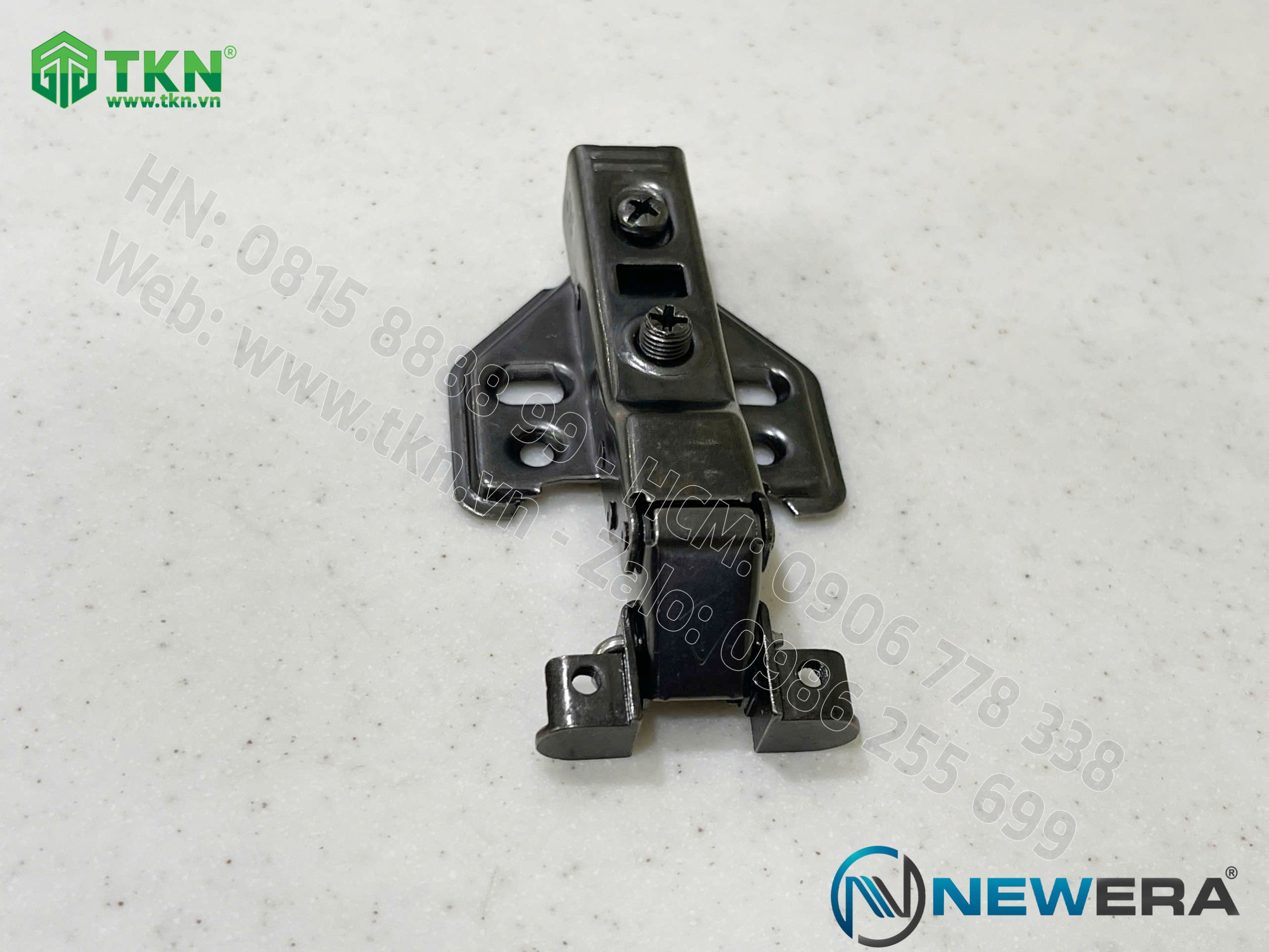 Bản lề cong vừa NewEra khung nhôm giảm chấn piston đồng dùng cho cánh kính khung nhôm 399B 6