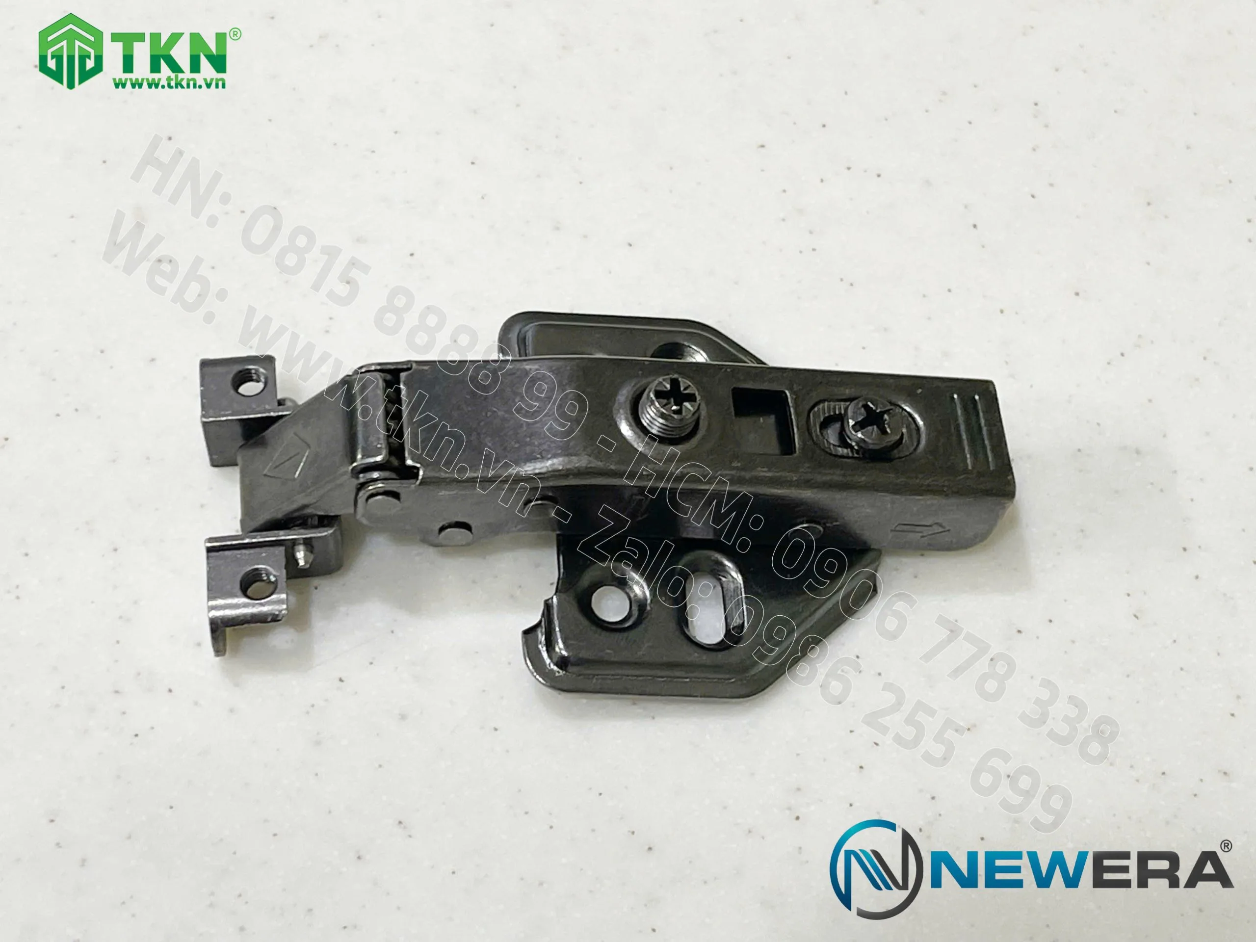 Bản lề thẳng NewEra khung nhôm giảm chấn piston đồng dùng cho cánh kính khung nhôm 399A