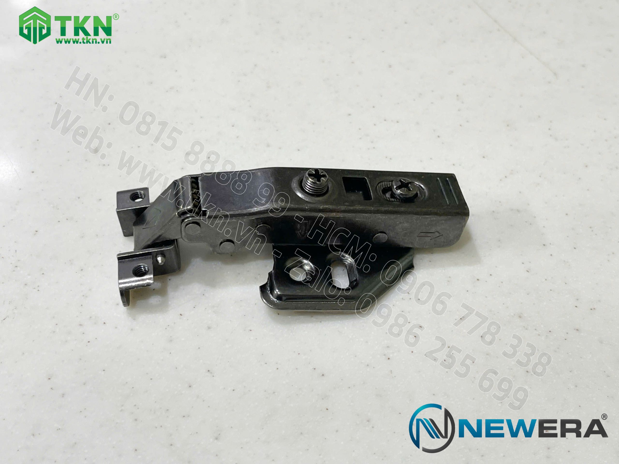 Bản lề thẳng NewEra khung nhôm giảm chấn piston đồng dùng cho cánh kính khung nhôm 399A 4