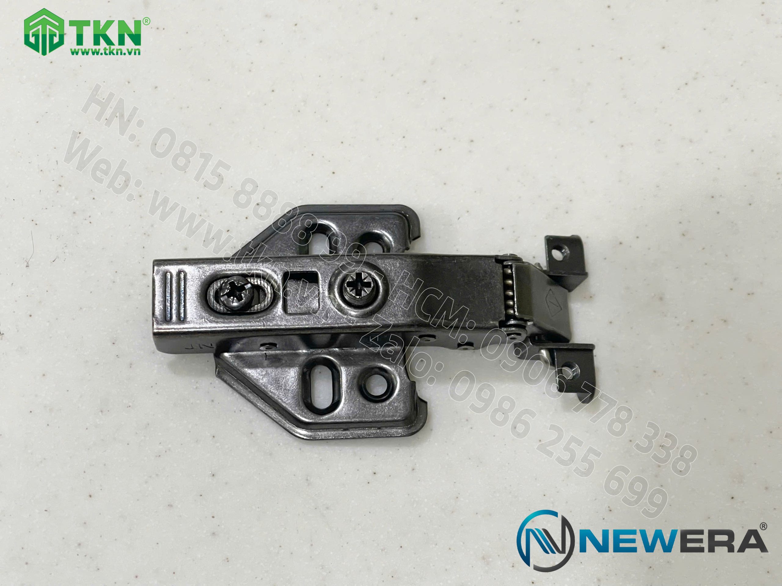 Bản lề thẳng NewEra khung nhôm giảm chấn piston đồng dùng cho cánh kính khung nhôm 399A 3
