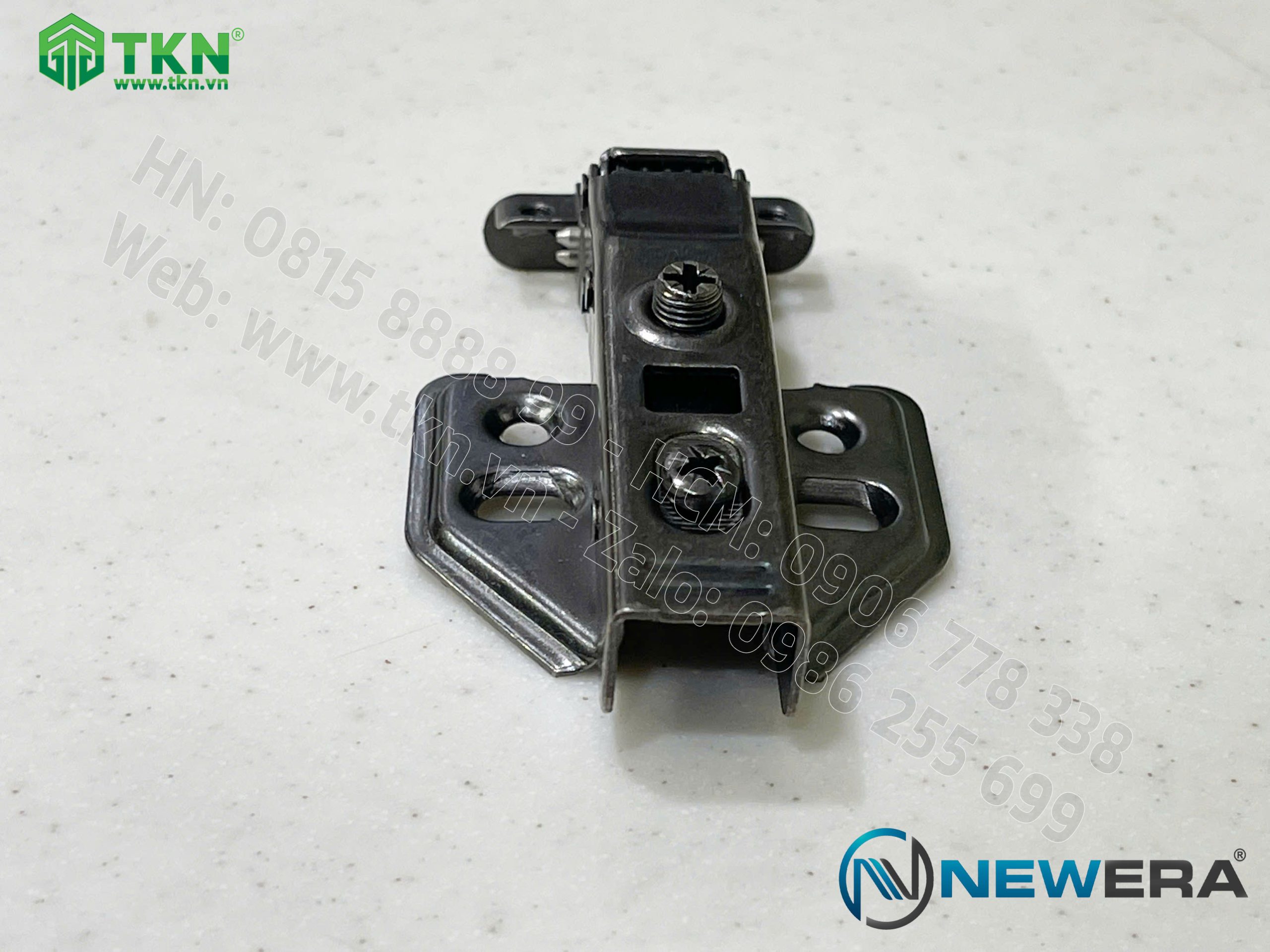 Bản lề thẳng NewEra khung nhôm giảm chấn piston đồng dùng cho cánh kính khung nhôm 399A 1