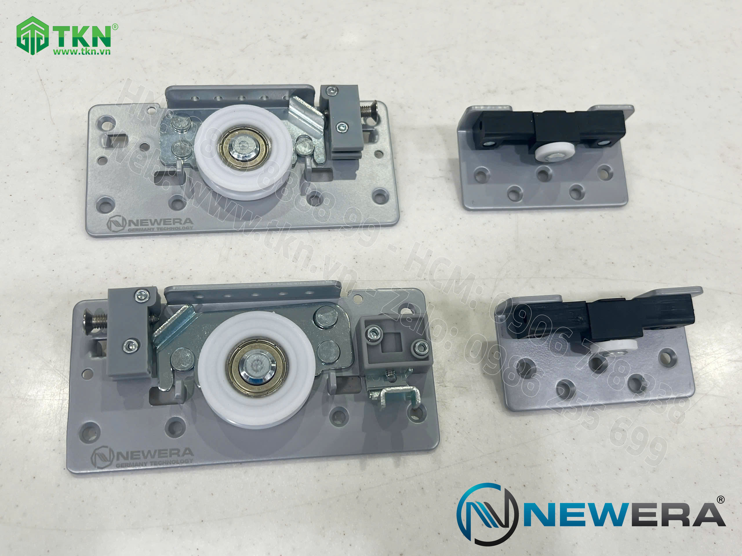 Phụ kiện cánh trong cửa lùa NewEra có giảm chấn tải trọng 70kg NE445IS 6