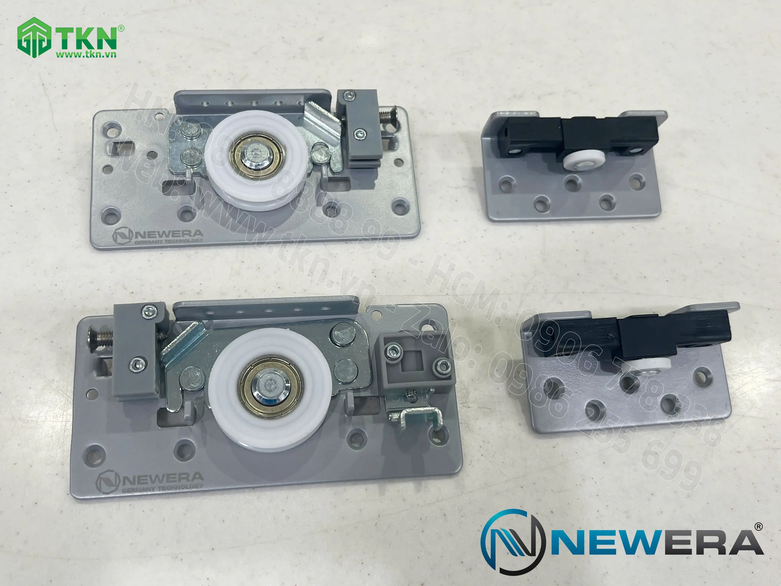 Phụ kiện cánh trong cửa lùa NewEra có giảm chấn tải trọng 70kg NE445IS 6