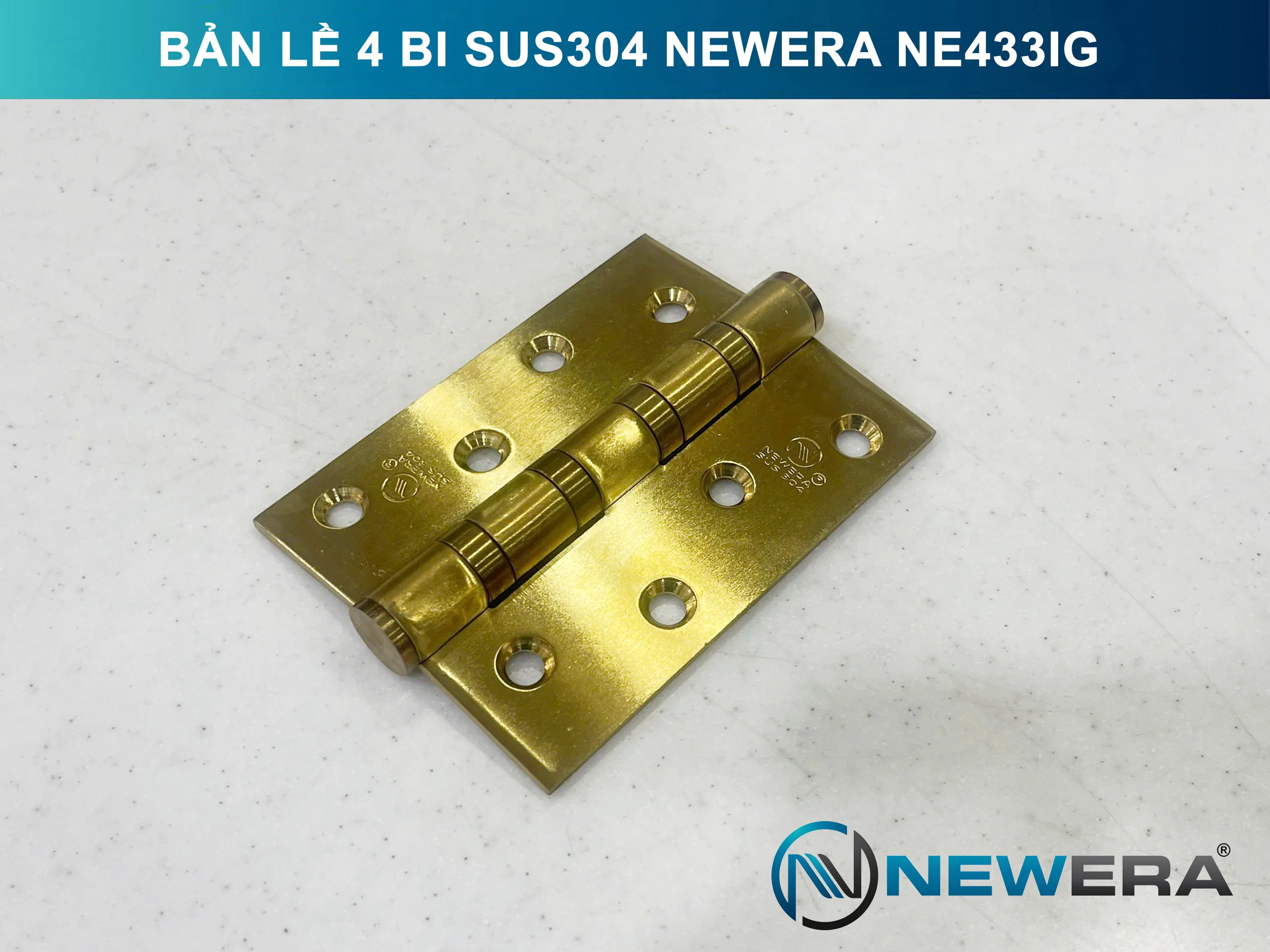Bản lề 4 bi NewEra inox 304 NE433IG