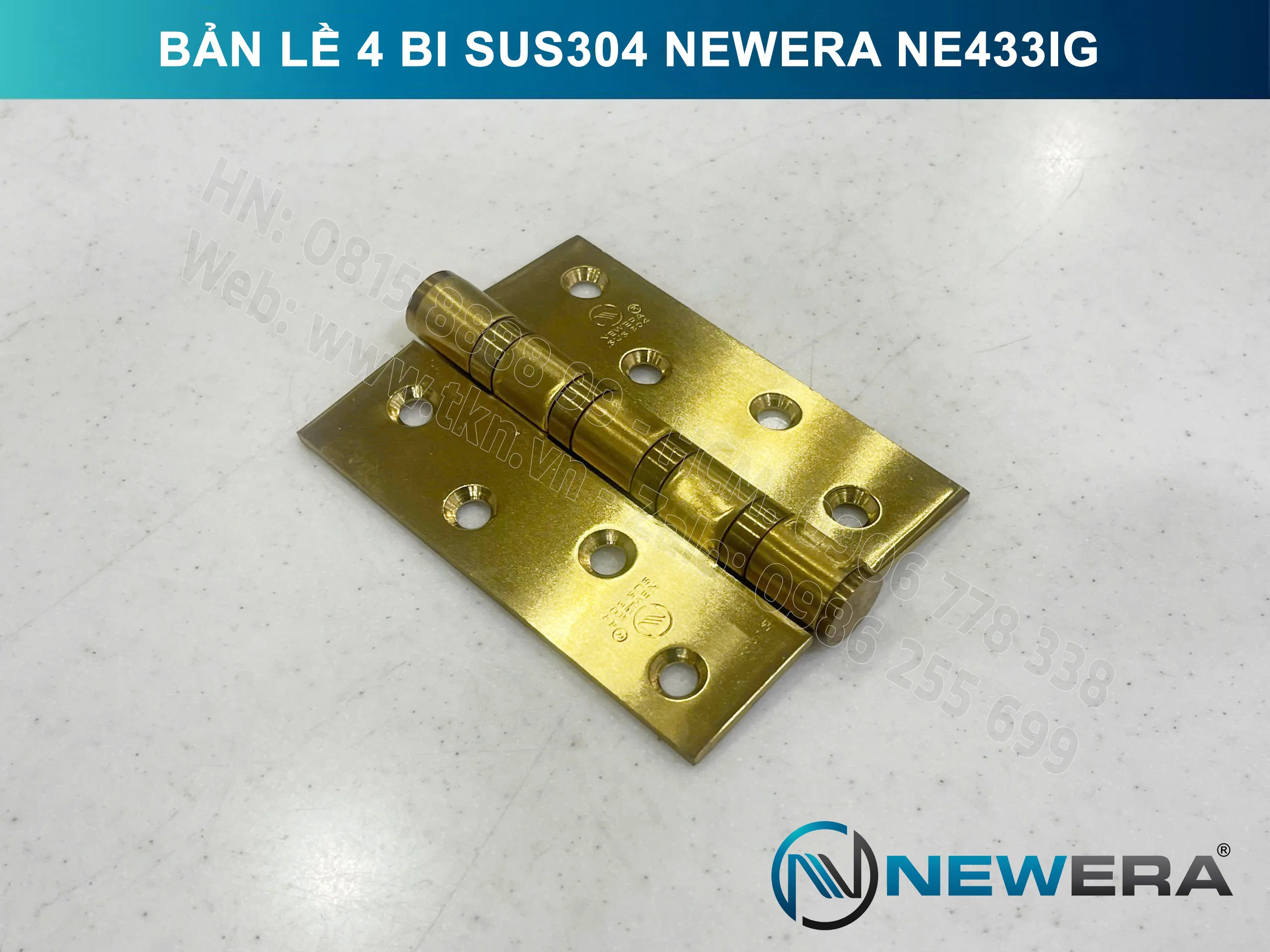 Bản lề 4 bi NewEra inox 304 NE433IG 1