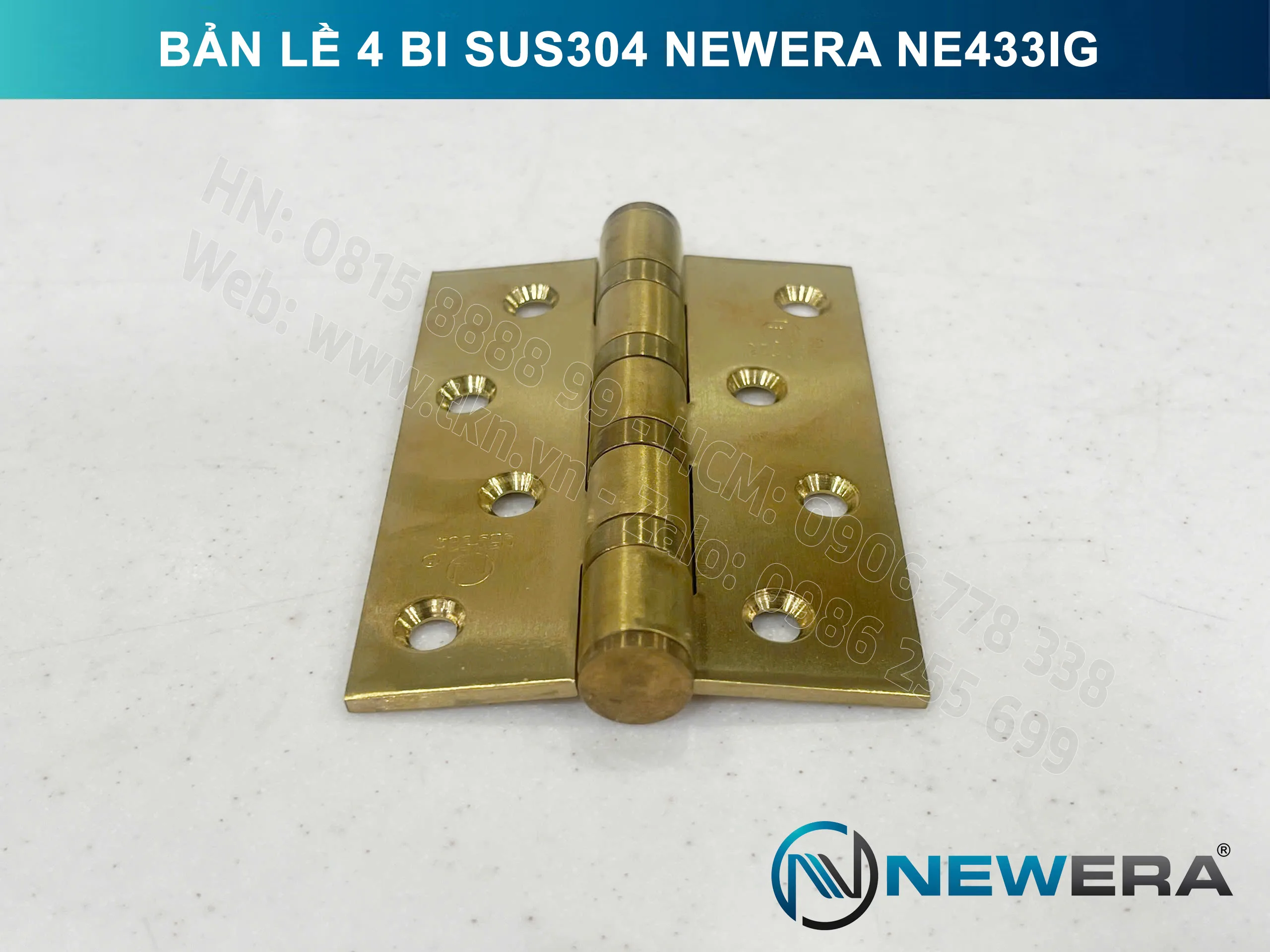 Bản lề 4 bi NewEra inox 304 NE433IG 2