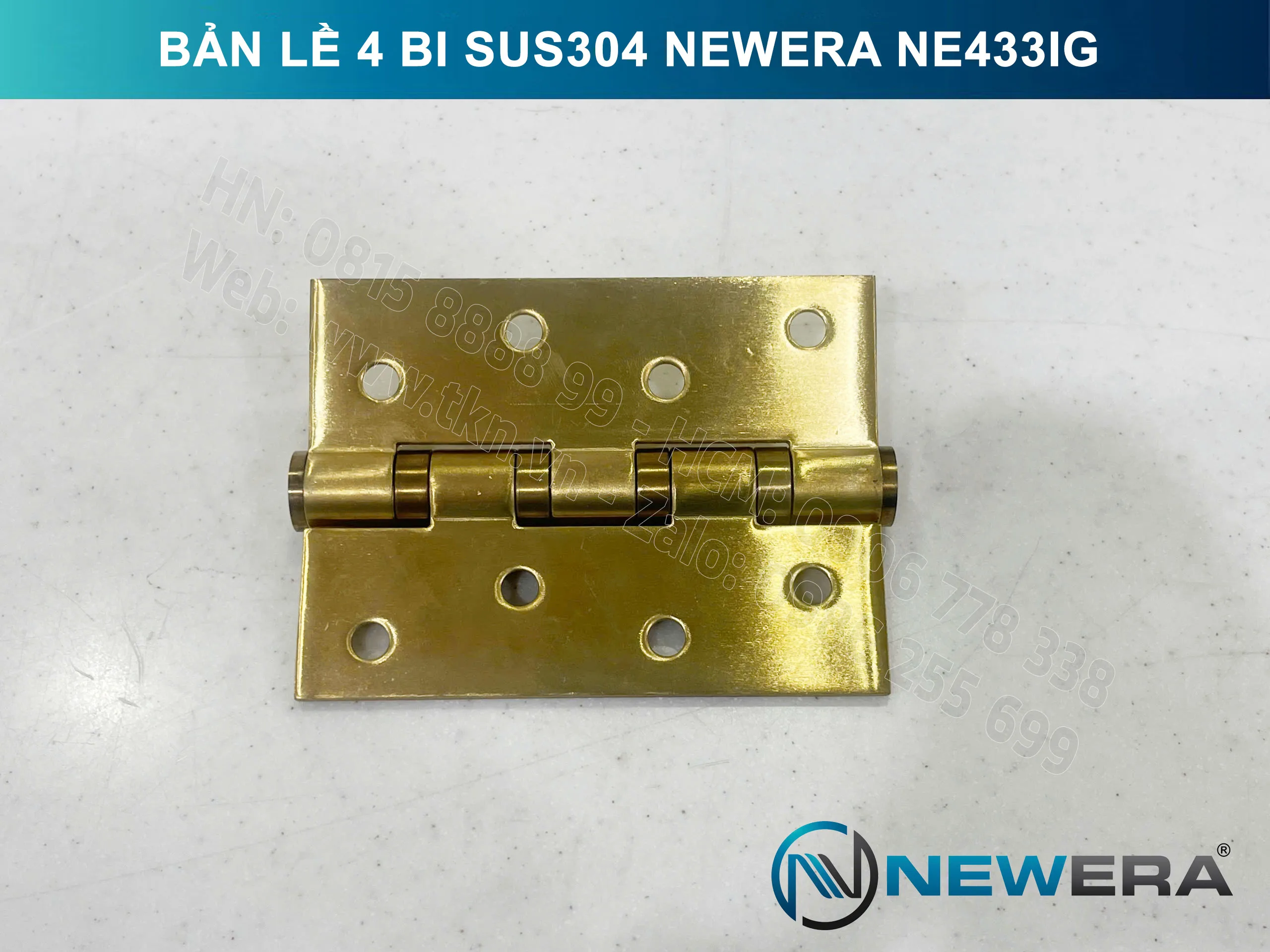 Bản lề 4 bi NewEra inox 304 NE433IG 4