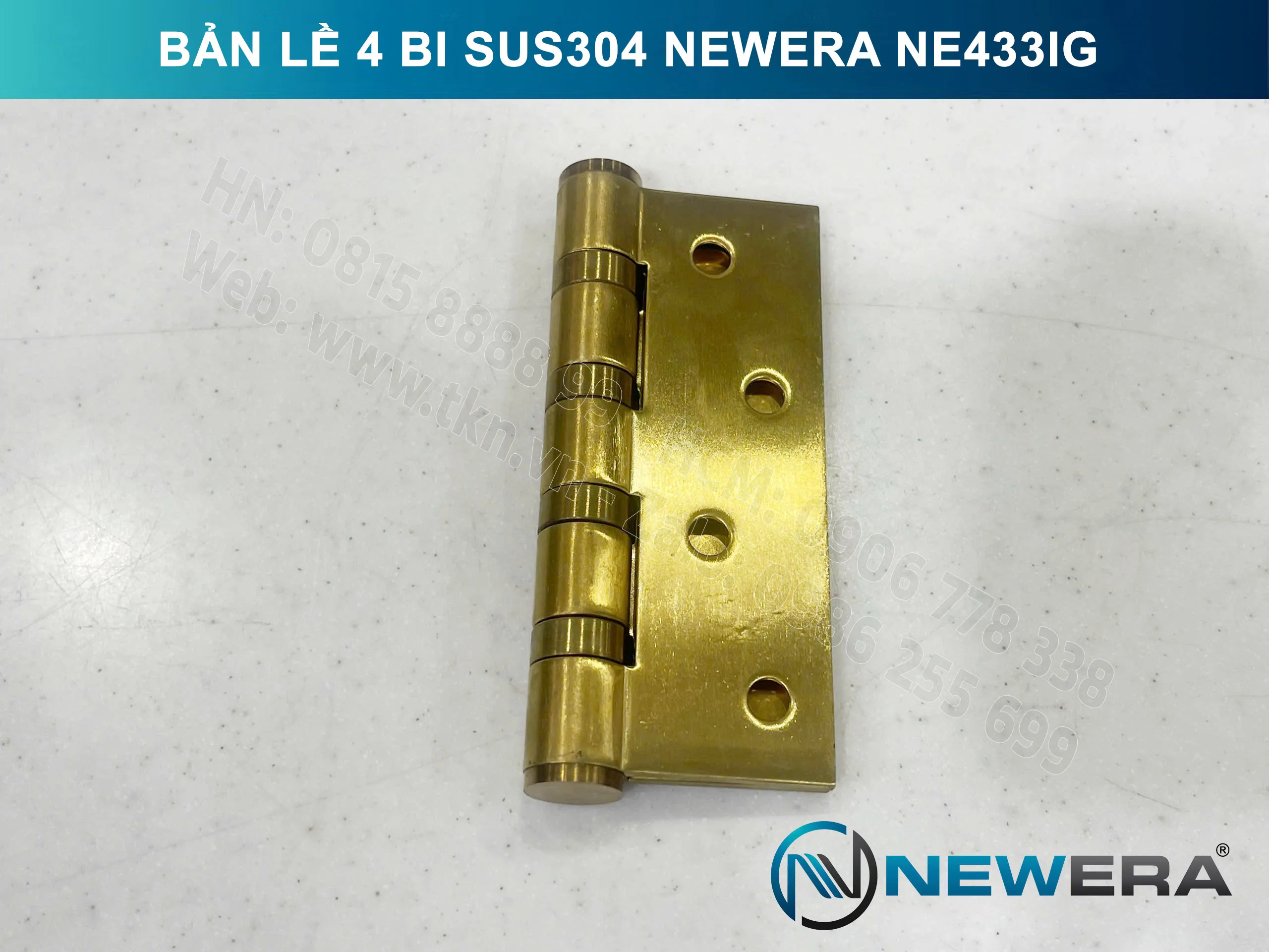 Bản lề 4 bi NewEra inox 304 NE433IG 8