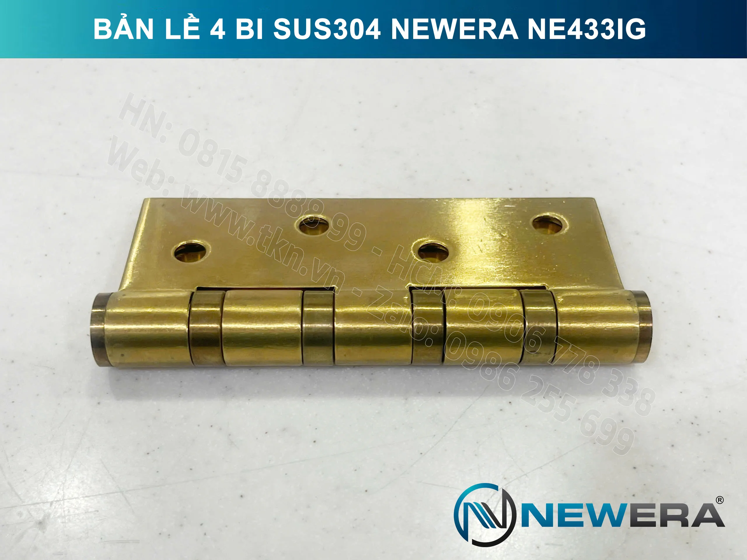 Bản lề 4 bi NewEra inox 304 NE433IG 7