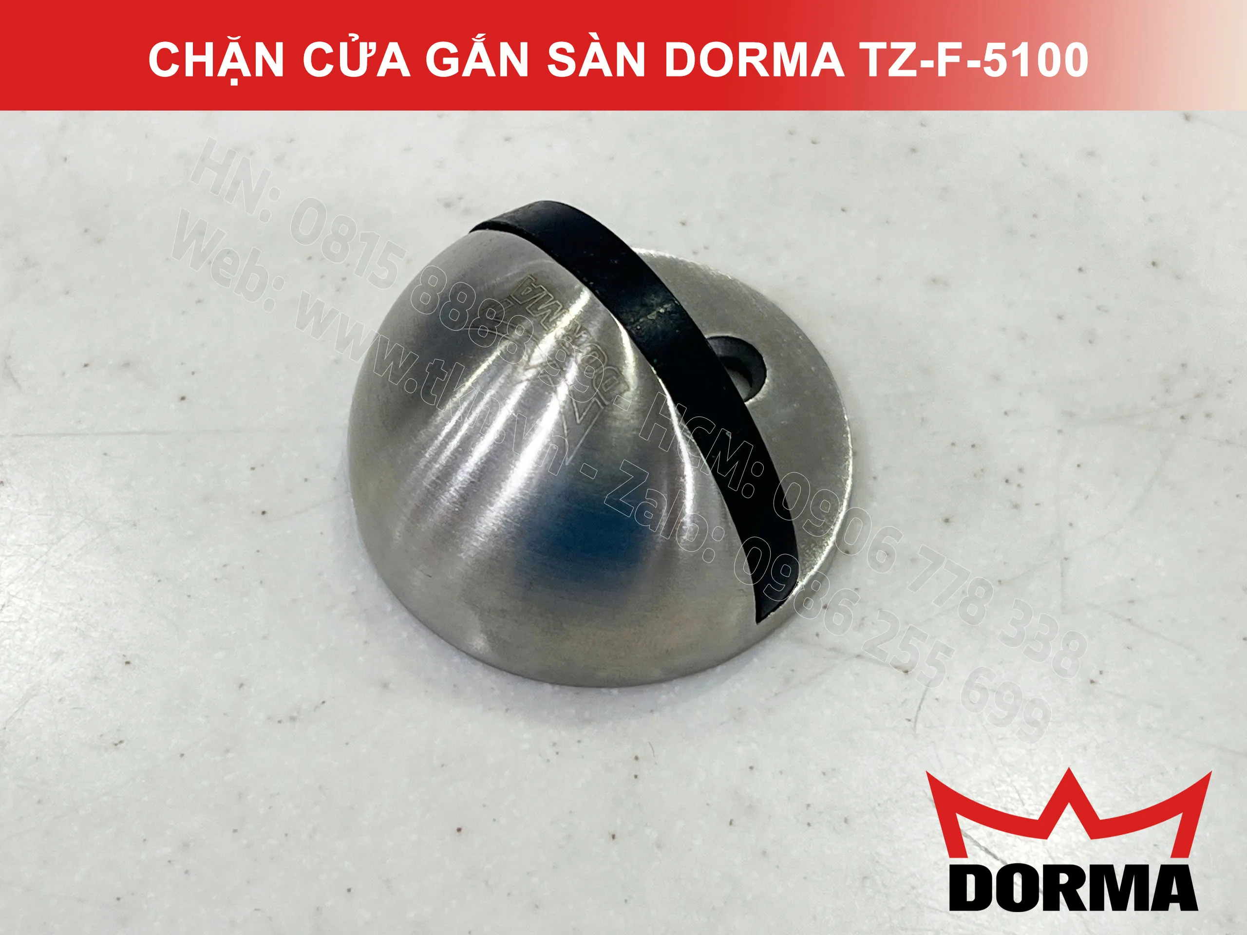 Chặn cửa gắn sàn Dorma inox 304 TZ-F-5100 5