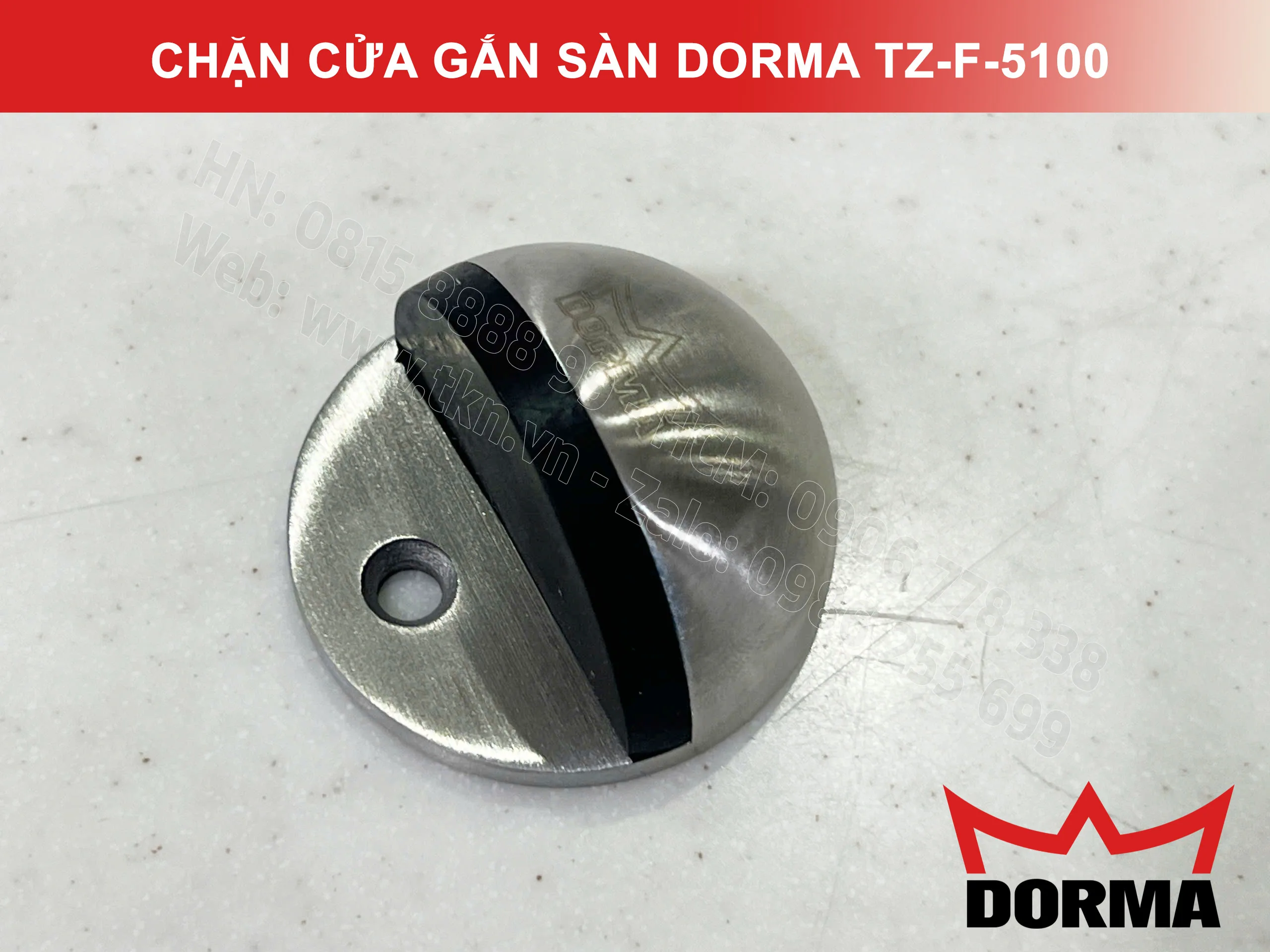 Chặn cửa gắn sàn Dorma inox 304 TZ-F-5100 4