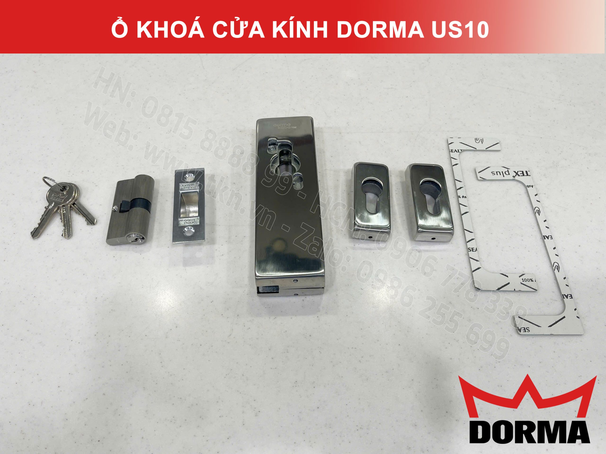 Ổ khóa cửa kính Dorma US10