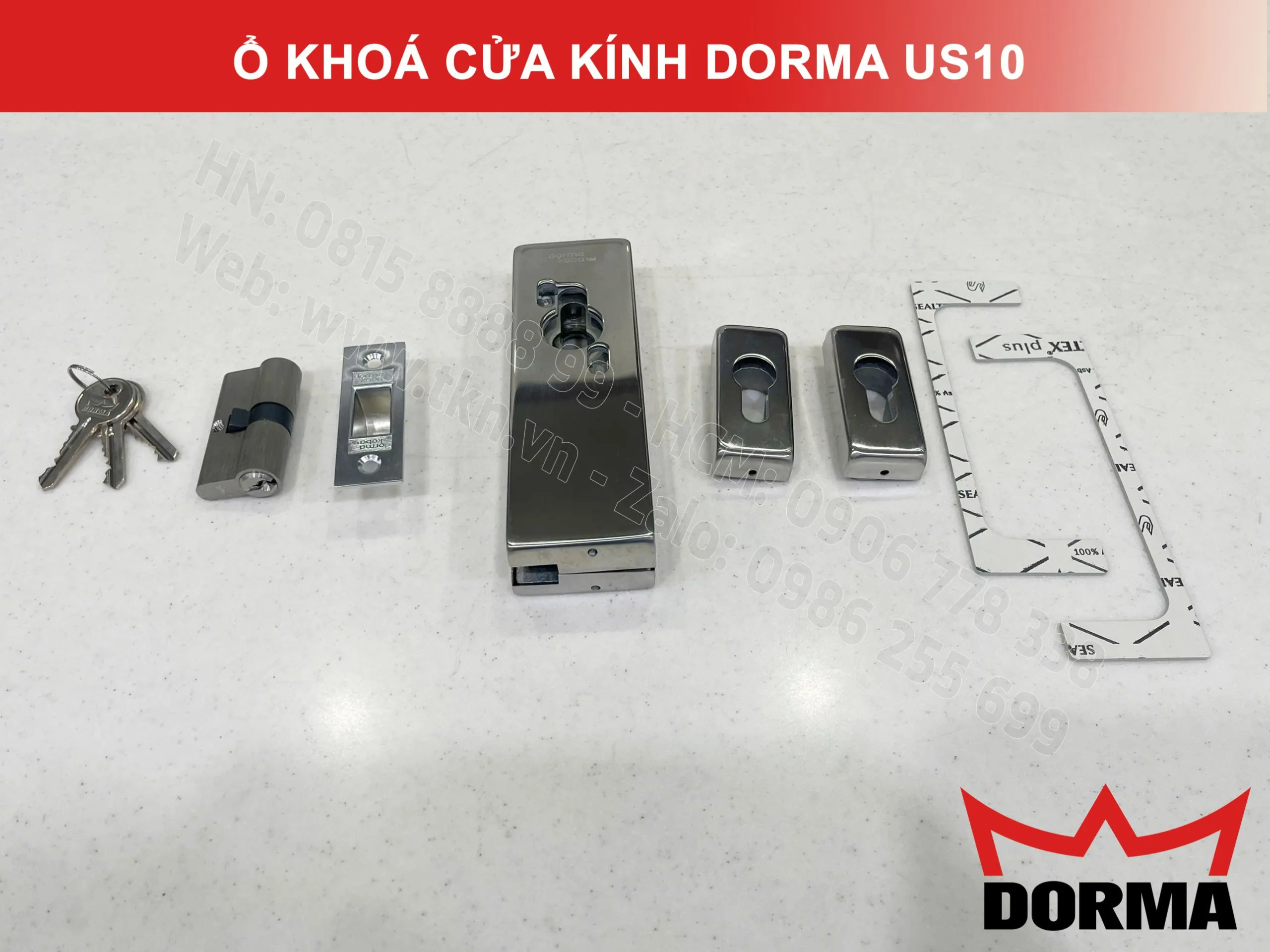 Ổ khóa cửa kính Dorma US10 1