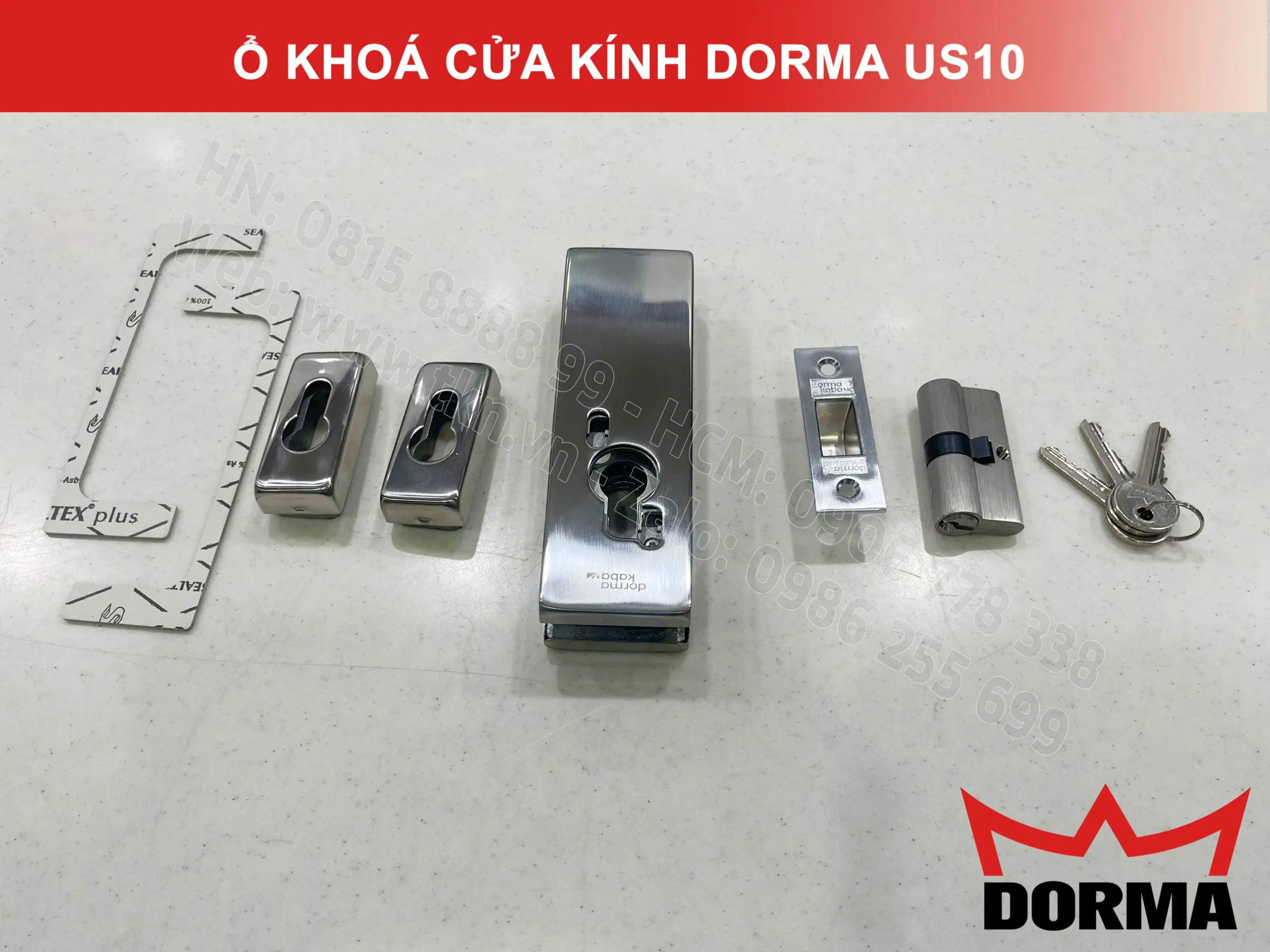 Ổ khóa cửa kính Dorma US10 4