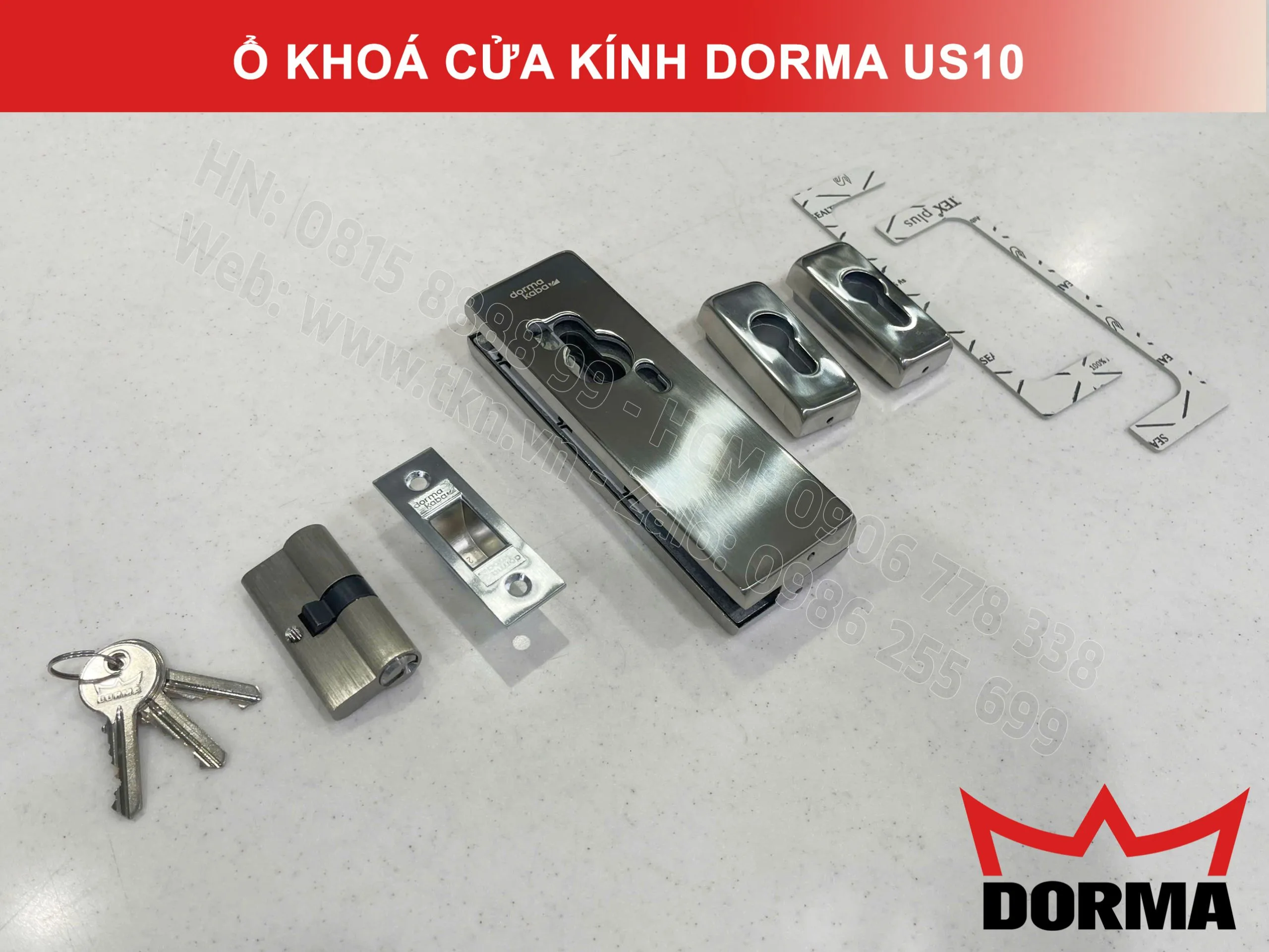 Ổ khóa cửa kính Dorma US10 3