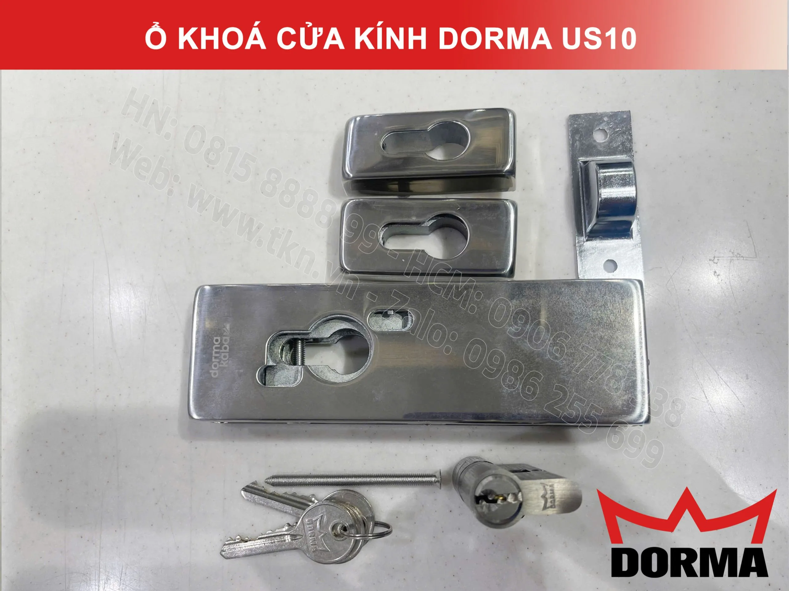 Ổ khóa cửa kính Dorma US10 6
