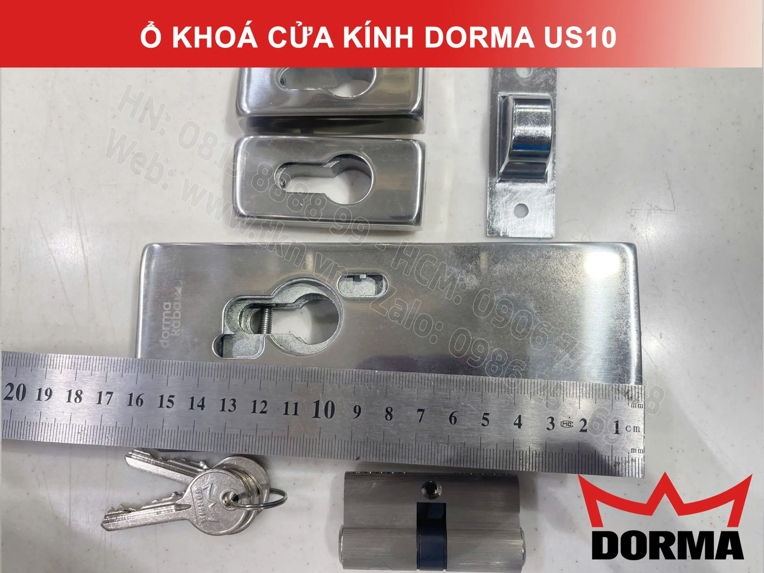 Ổ khóa cửa kính Dorma US10 11