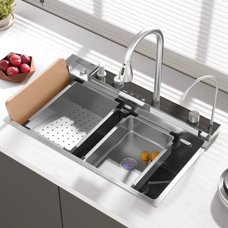 Chậu rửa handmade 1 hố SUS304 cao cấp NE7546ES