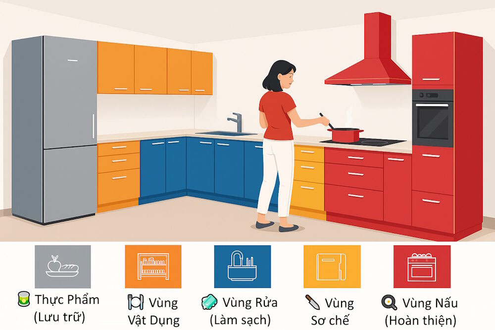 phan vung chuc nang trong bep