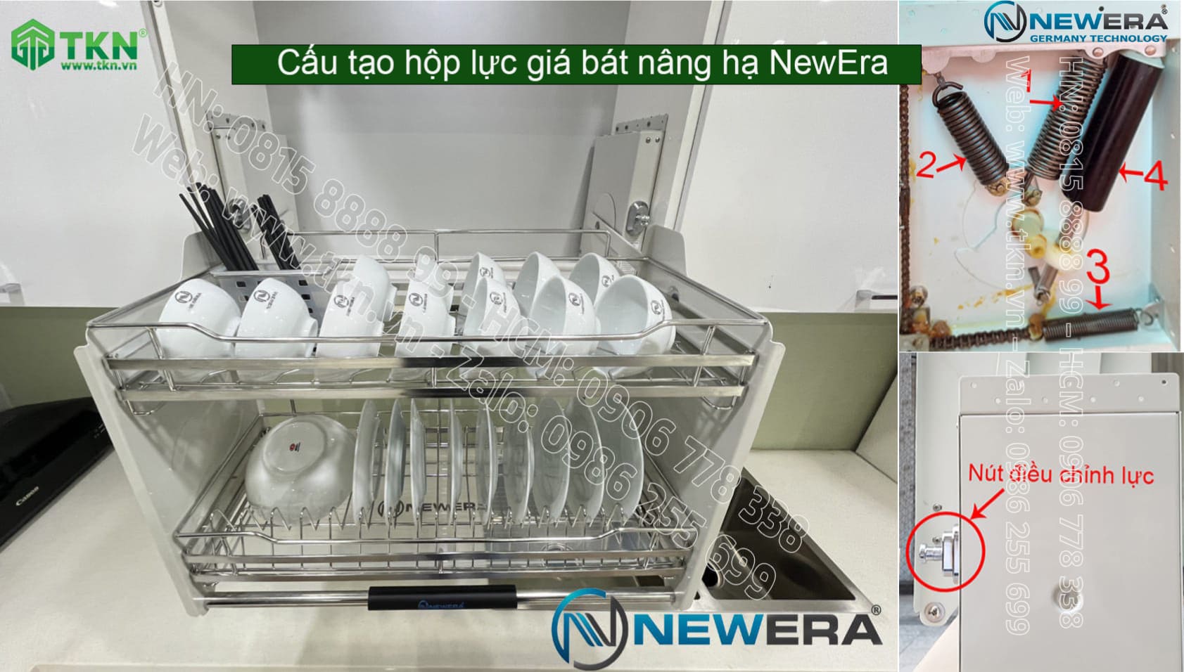 Cấu tạo hộp lực tay nâng NewEra