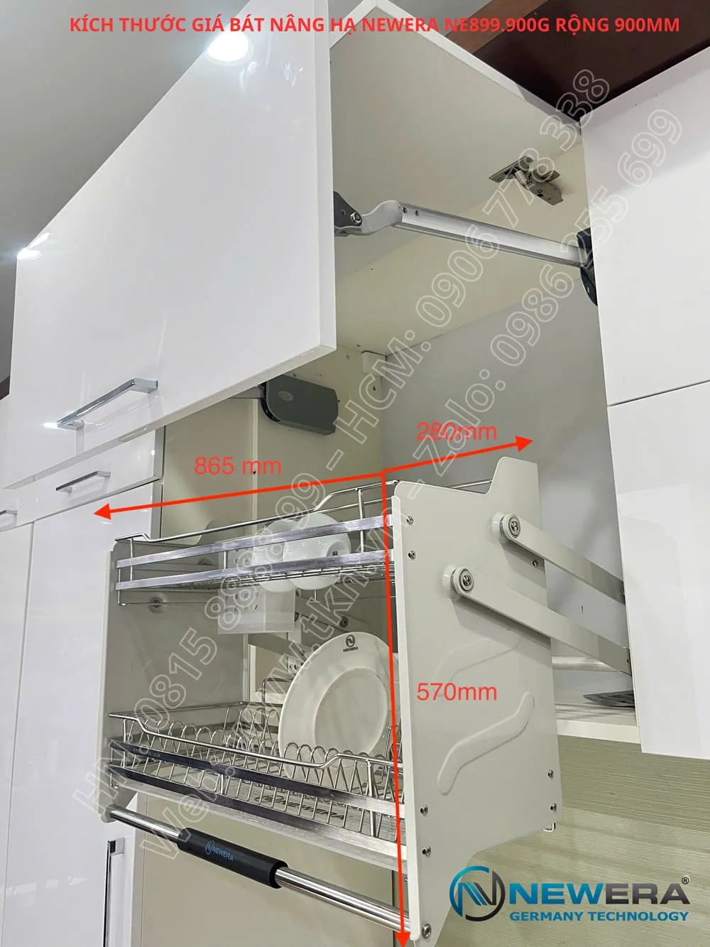 Kích thước giá bát nâng hạ NewEra