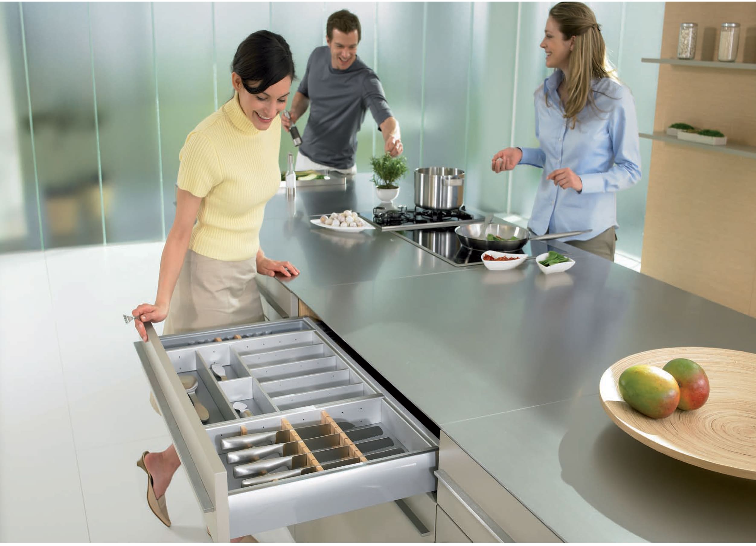 Ngăn kéo xoong nồi GRASS DWD-XP với khay chia Tavinea Optima cao cấp