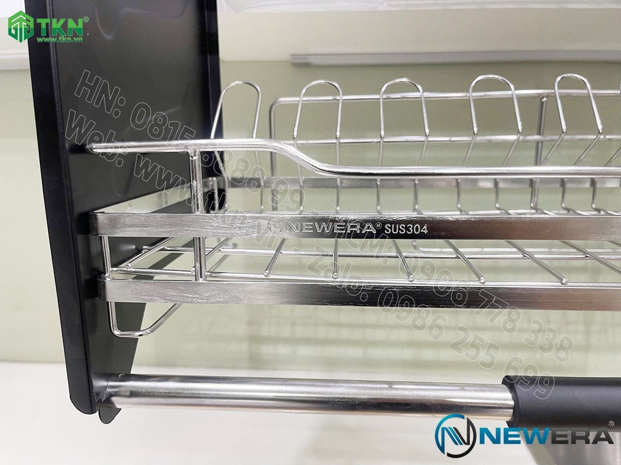 Giá nâng hạ di động NewEra Inox 304 BH trọn đời