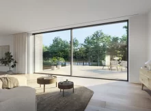 Thẩm Mỹ Tối Giản Tuyệt Đối: Kỹ Thuật Thi Công Cửa Trượt Không Khuôn Bao (Frameless) Với Phụ Kiện NewEra