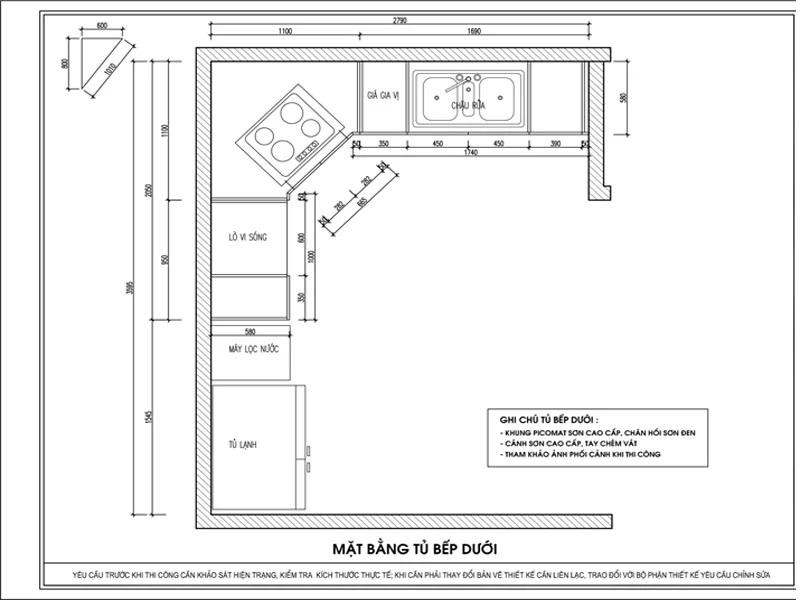 ban thiet ke tu bep chu l