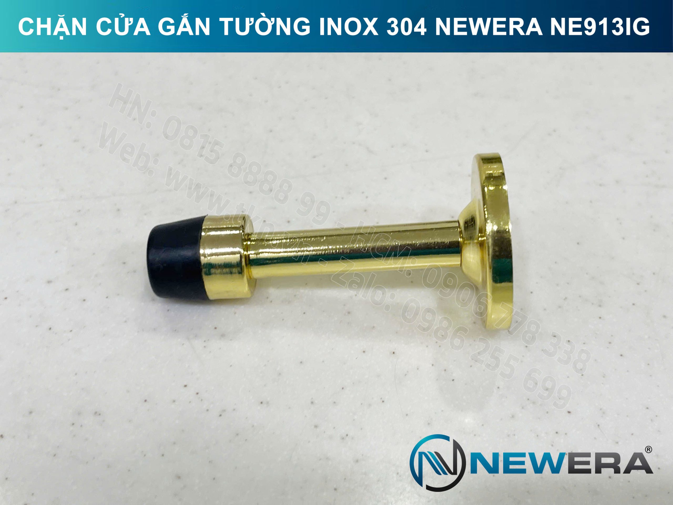 Chặn cửa NewEra inox 304 gắn tường NE913IG 2