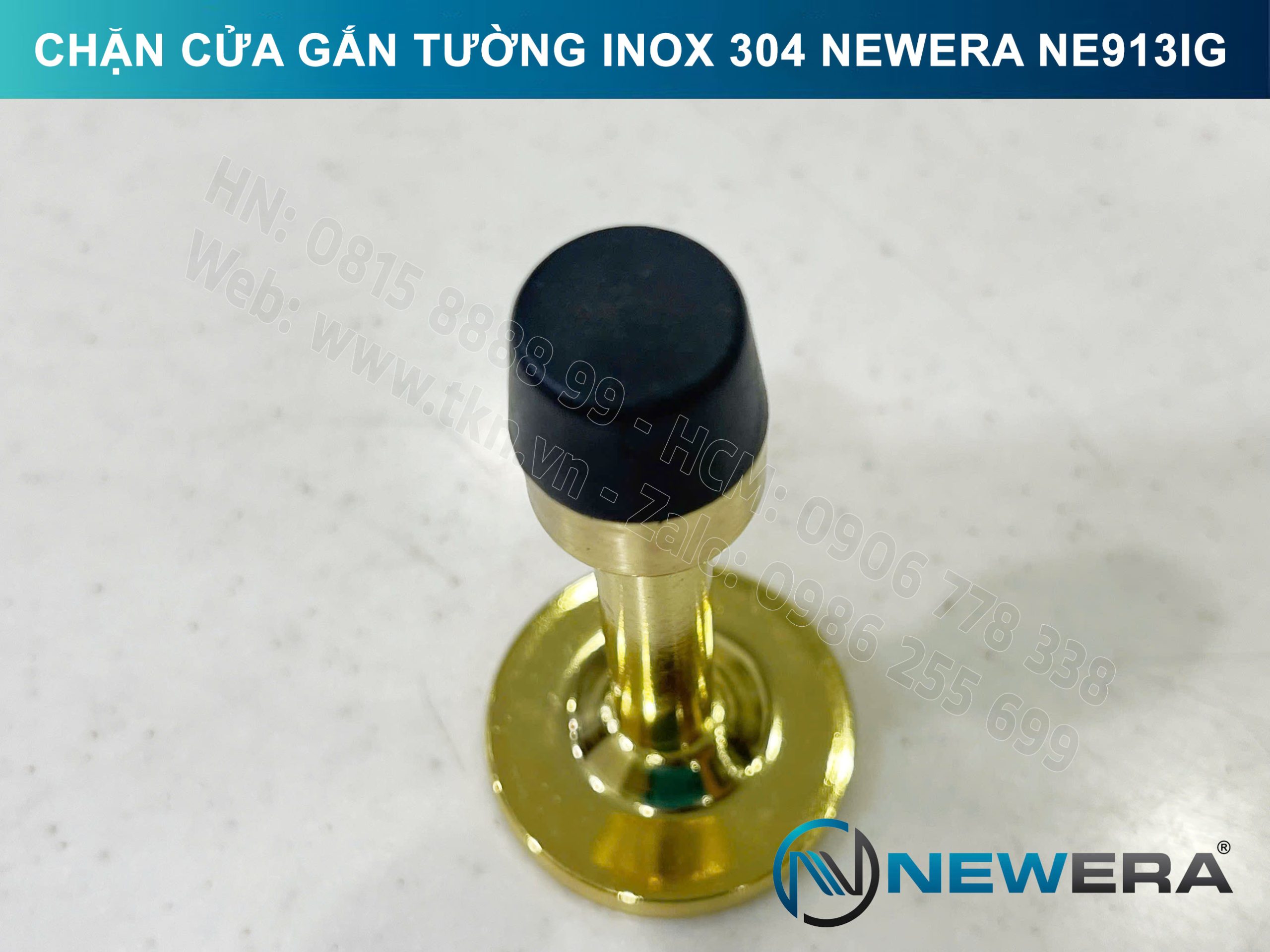 Chặn cửa NewEra inox 304 gắn tường NE913IG 6