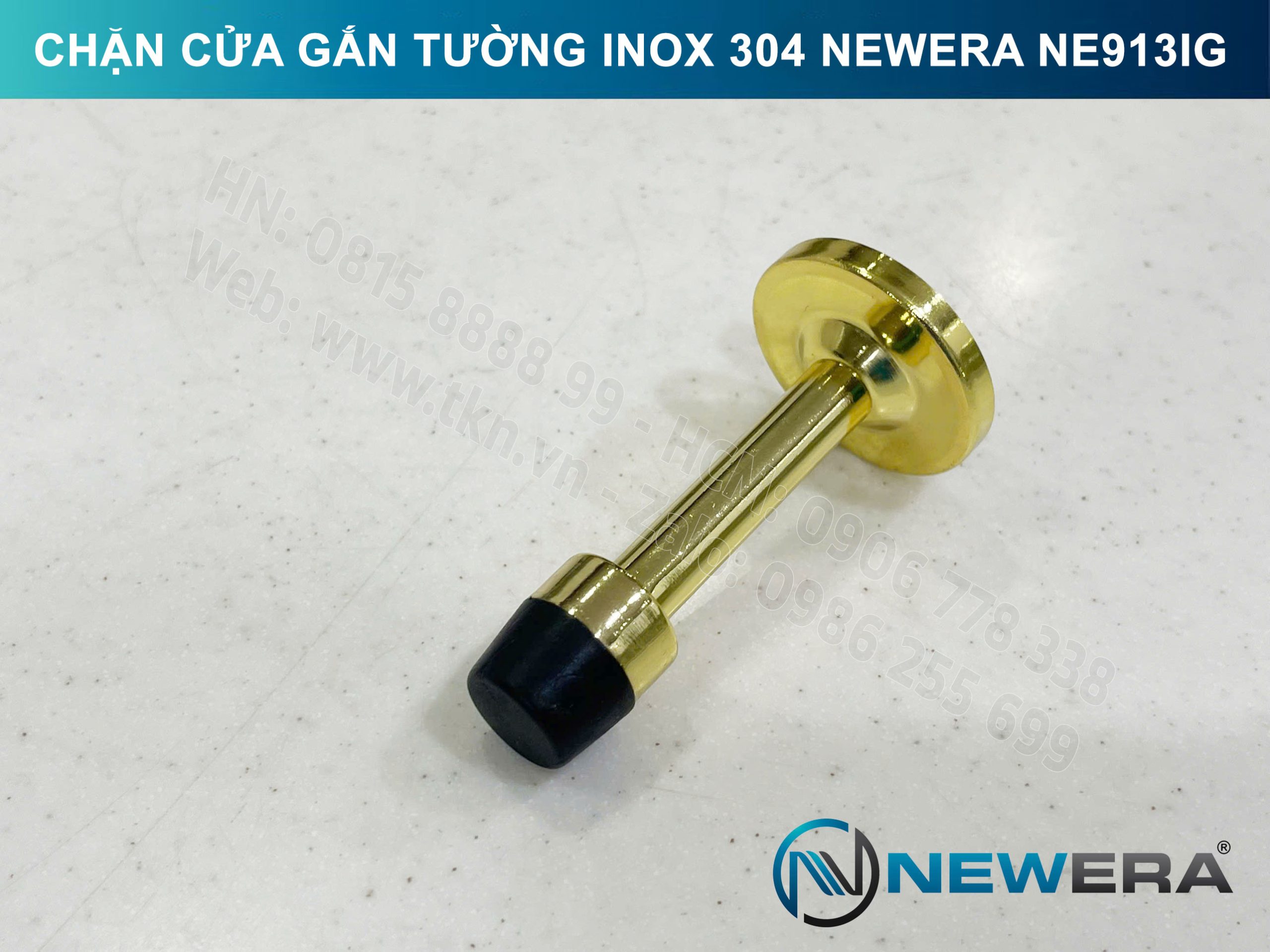 Chặn cửa NewEra inox 304 gắn tường NE913IG 3