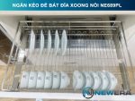 Giá để bát đĩa, xoong nồi NewEra 700mm inox 304 cánh kéo hoặc cánh mở nan dẹt NE689.700PL
